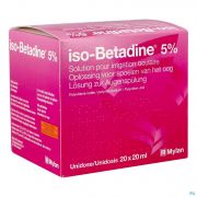 Isobetadine Iso Betadine Sol Oculaire-Spoelen Oog 20Udx20Ml 5%