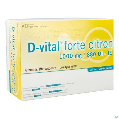 D-vital Forte Citron 1000/880 Efferv. Sach 90