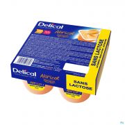 Delical Creme Dessert Sans Lactose Hp-Hc Abricot 4 X 125 g - Vue détail 1