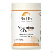 Vitamines K2 D3 1000 Be Life Caps 30