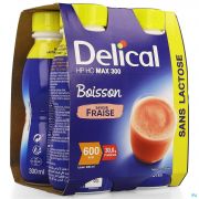 Delical Max 300 Fraise 4 X 300 ml - Vue détail 1