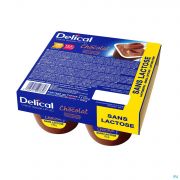 Delical Creme Dessert Sans Lactose Hp-Hc Chocolat 4 X 125 g - Vue détail 1