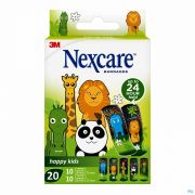 Nexcare 3M Happy Kids Animaux 20 Pansements