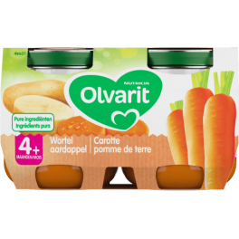 OLVARIT 4 MOIS CAROTTE-POMME DE TERRE 2 X 125 G