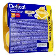 Delical Creme Dessert Hp-Hc Z/lact.vanil 4X125G Nf