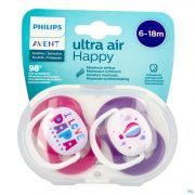 Avent Sucette Ultra Air girl +6 Mois