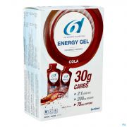 6D Sports 6D Energy gel Caffeine Cola Performance 6 X 40 ml