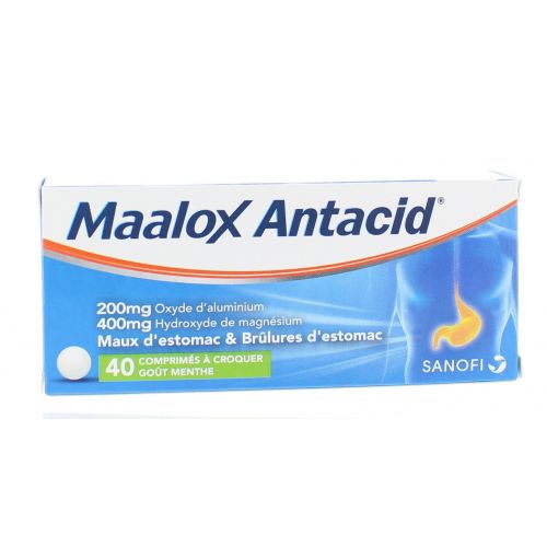 MAALOX ANTIACID 200/400 MG 40 COMPRIMES