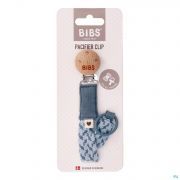Bibs Fopspeenketting Braided Petrol&baby Blue