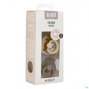 Bibs 3 Fopspeen Duo Vanilla&dark Oak