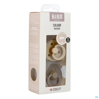Bibs 3 Fopspeen Duo Vanilla&dark Oak