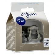 Difrax Sucette Dental +18 Mois Uni/pure gris/clay - Vue détail 1