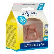 Difrax Sucette Natural +6 Mois Rouge Brick-Dessin