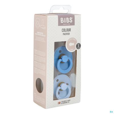 Bibs 2 Sucette Duo Sky Blue&baby Blue