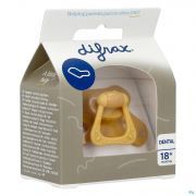 Difrax Sucette Dental +18 Mois Uni/pure Jaune/honey - Vue détail 1