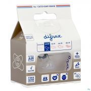 Difrax Fopspeen Dental 0-6m Uni/pure Grijs/clay