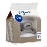 Difrax Sucette Dental 0-6 Mois Uni/pure gris/clay - Vue détail 1