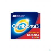 Omnibionta 3 Junior 30 Comprimes A Croquer gout Framboise - Vue détail 1