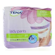 TENA LADY PANTS DISCREET MEDIUM (12)  