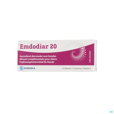 Emdodiar 20 Aanvullend Diervoed. Hond Comp 10