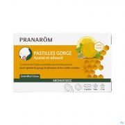 Pranarom Aromaforce gorge Miel/citron Sans Sucre Pastilles (24)