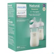 Philips Avent Natural 3.0 Zuigfles Glas Duo2x240ml