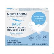 Neutraderm Zachte Zeep Overvet 3In1 100G
