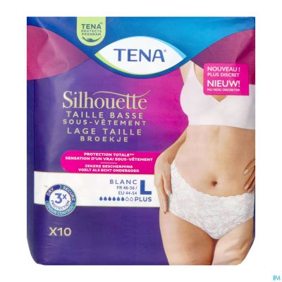 Tena Silhouette Plus Blanc Lage Taille l 10 780123