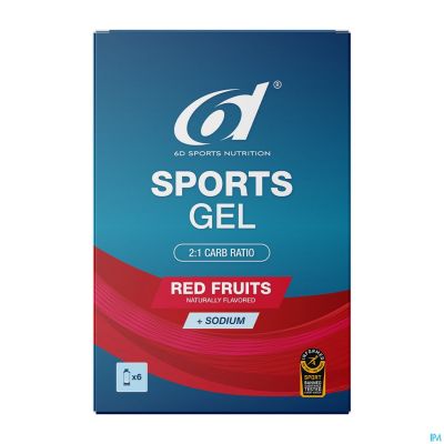 6d Sports Gel Red Fruits 6x45ml