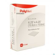 Polymem Silver Non-Adhesif Pad 10,8 Cm X 10,8 Cm (15) - Vue détail 1