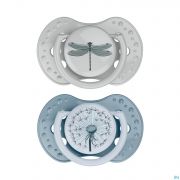 Difrax Sucette Dynamic Botanic Blue green +3 Mois (2) - Produit 1