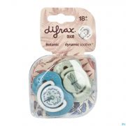 Difrax Fopspeen Dynamic Botanic Blue&green 18M+ 2