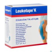 Leukoplast Leukotape K Bande Adhésive Elastic Bleue 2,5 Cm X 5 M (1)