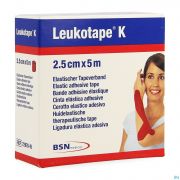 Leukoplast Leukotape K Kleefwindel Elast Rood 2,5Cmx5M 1 - Detail 1