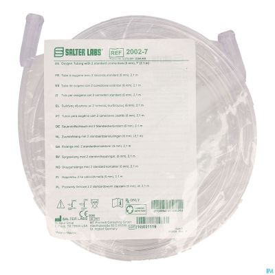 TUBE OXYGENE PLAST 2,1M 1076 + CON 1075