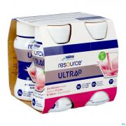 Resource Ultra+ Aardbeiensmaak 4X125Ml