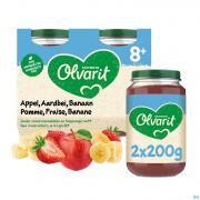 Olvarit Fruit Pomme Fraise Cassis 2x200g 8m60