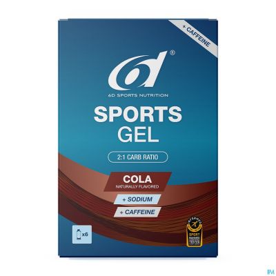6d Sports Gel Cola + Caffeine 6x45ml