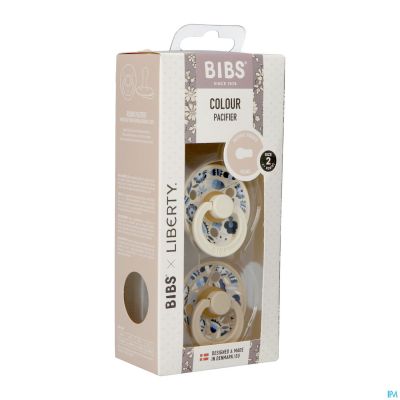 Bibs 2 Fopspeen Duo Liberty Garden Bobo Ivory 2