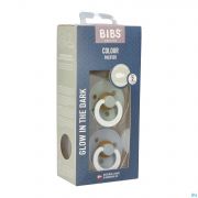 Bibs 2 Sucette Symmetric glow Duo Sage/cloud