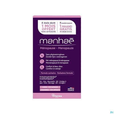 Vitavea Manhae Menopause 3 Mois + 1 Mois Caps 90