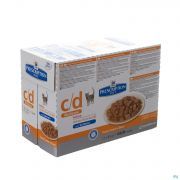 Hills Pet Nutrition Hills Prescription Diet C/d Feline 12 X 85 g Saumon - Vue détail 1