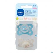 Mam Original Night Fopspeen Silic.pure 0-6m Blue 2