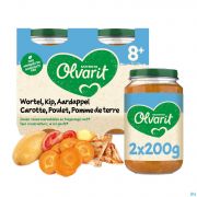 Olvarit Carotte Poulet Puree 2x200g 8m01