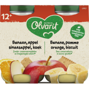 Olvarit Banaan Appel Sinaasappel Koek 2x200g 12m51