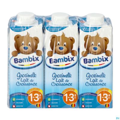 Bambix Groeimelk Natuur 1-3j 3x250ml