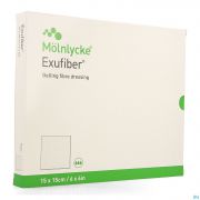 Molnlycke Exufiber gelling Fibre Dressing Stérile 15 X 15 Cm (10) - Vue détail 1