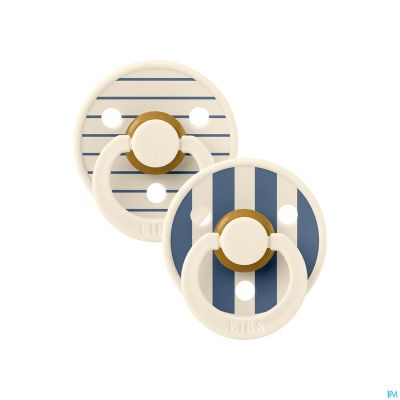 Bibs 2 Fopspeen Studio Duo Pin Steel Blue