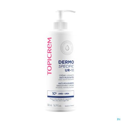 Topicrem Ur10 Creme Smoothing A/ruwheid 500ml
