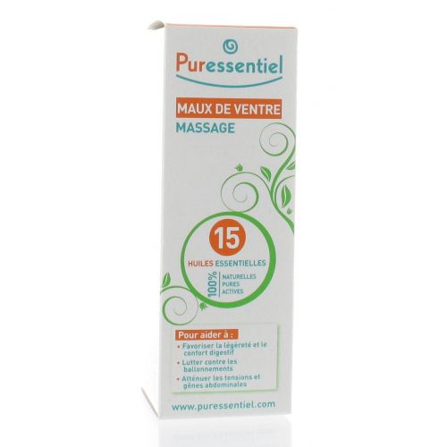 PURESSENTIEL MAUX DE VENTRE MASSAGE AUX 15 HUILES ESSENTIELLES 50 ML     